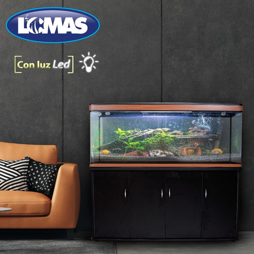 Imagen 2 de 4 de Kit De Acuario Duralumin 333 Lt Con Luz Led