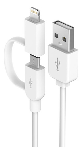 Cables De Datos 2 En 1 Devia Usb A Micro Usb + Lightning