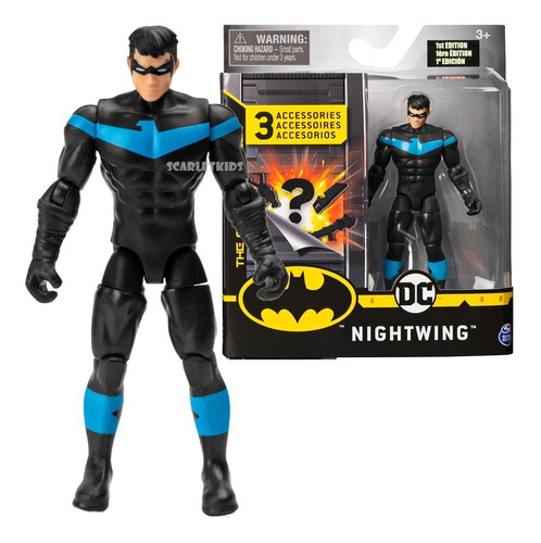 Nightwing Figura 10cm  Dc Original Accesorios Scarlet Kids