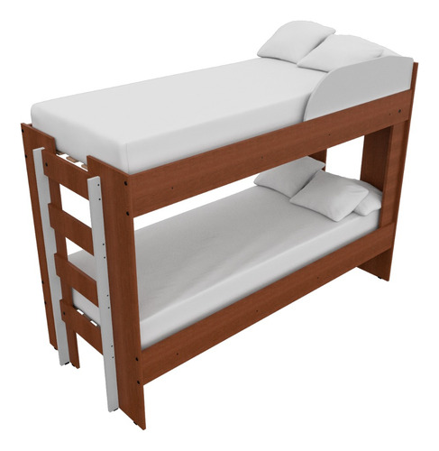 Cama Cucheta Doble Superpuesta Infantil Juvenil Melamina + +