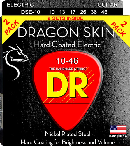 Dr Strings Dse-2 10 Dragon Piel Clara Coated Cuerda Para