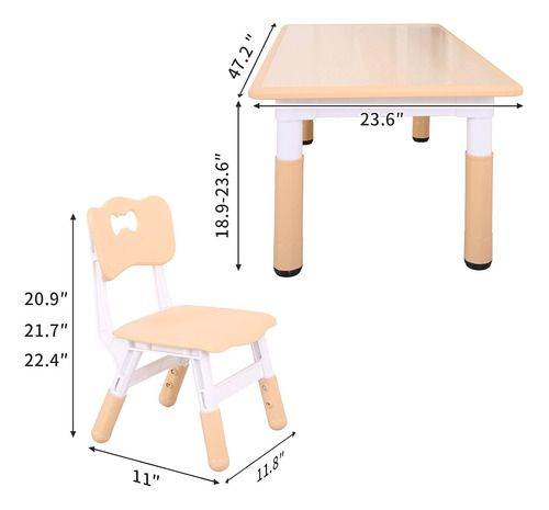 Unicoo Juego De Mesa Y Sillas De Estudio Para Niños