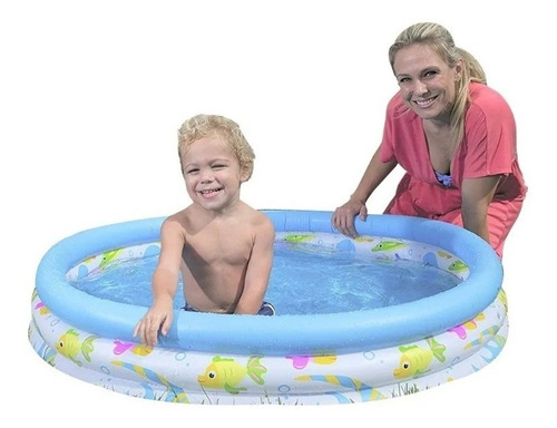 Pileta inflable redonda Bestway Coral Kids 51008 de 102cm x 25cm 101L multicolor bolsa