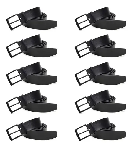 Kit 10 Cintos Masculino Com Fivela Reforçada Regulavel 125cm