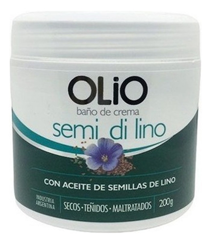 Baño De Crema Olio Semi De Lino Pelo Seco Teñido X 200gr