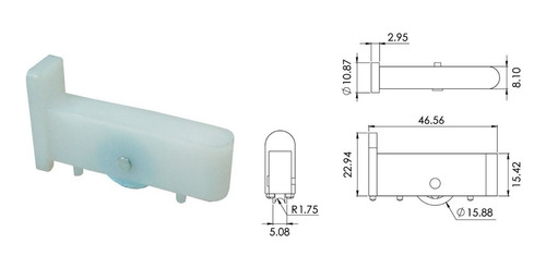 Carretilla Con Rodaja Para Puertas Corredizas De Vitrinas