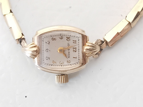 Reloj Longines Cuerda, Chapa De Oro De Dama, Se Adelanta Dorado (Usado)