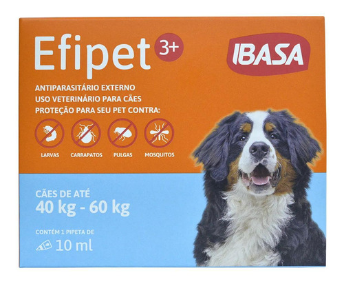 Pipeta Antiparasitária Para Cães - Cães Até 60kg - 10,0ml