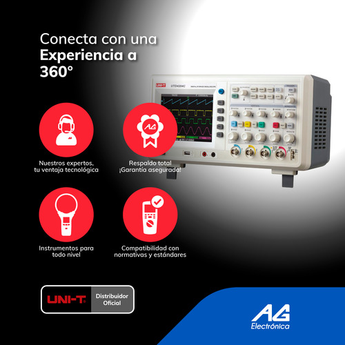 Osciloscopio 200mhz 4 Canales 2gs/s Display 5.7 Utd4204c