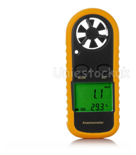 Imagen 6 de 6 de Anemómetro Digital Portátil De Lcd Viento Velocidad Medidor