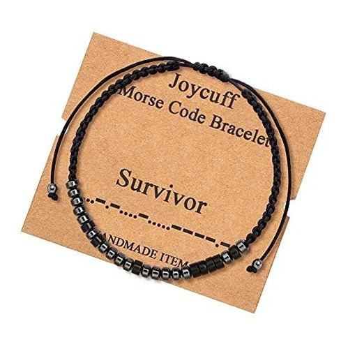 Joycuff Superviviente Morse Code Pulseras Para R76sq