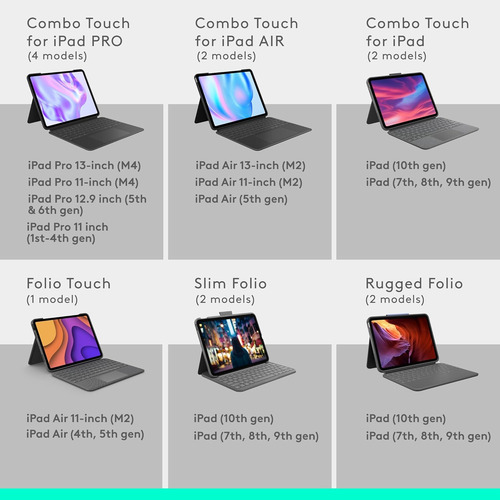 Logitech Combo Touch iPad Pro 11 Pulgadas (m4)(2024) Tecl...