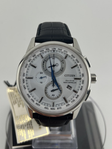 At8110-02a Reloj Citizen World Chronograph Negro/plateado