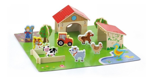 Granja 3d Viga Para Niños De Madera Viga