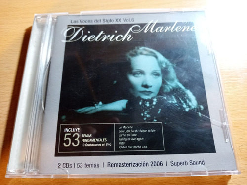 Marlene Dietrich Las Voces Del Siglo Xx  Cd Doble