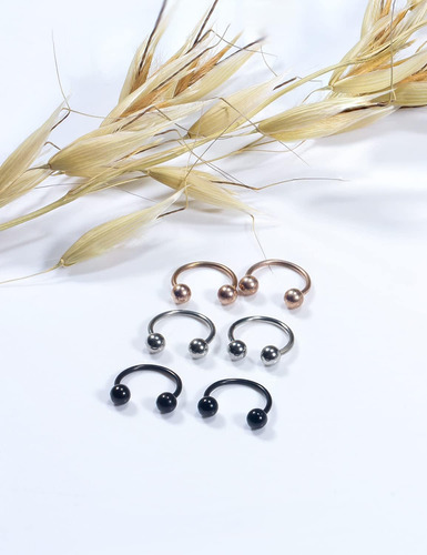 Yaalozei 20g Septum Nariz Anillo Piercing Joyería Labio Anil