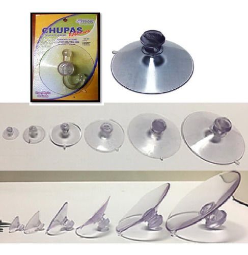 Imagen 4 de 10 de Publicidad Chupa Transparen 9cm+gancho Paqx3unds
