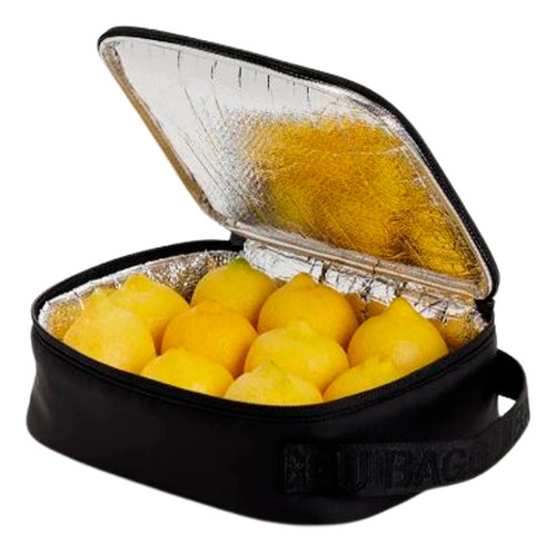 Lunchera Térmica Impermeable Baggu Box 24×19cm Color Negro Black