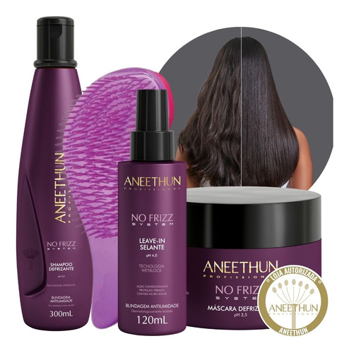 Kit No Frizz Aneethun Hidratação Brilho Sem Frizz E Volume