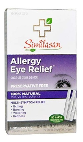 Similasan Alergia Ocular Relief Gotas De Ojo De 20 Estéril D