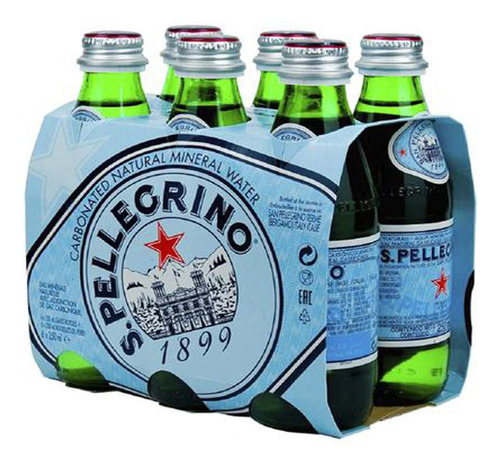 Água Mineral Italiana San Pellegrino 250ml - 6 Unidades