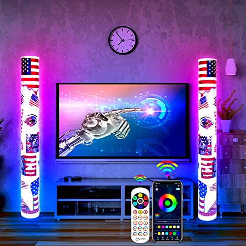 Lámpara De Pie Inteligente Rgb 2 Pack, Luz Cambiante D...