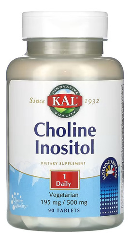 Kal Inositol De Colina 90 Comprimidos Sabor Sin Sabor