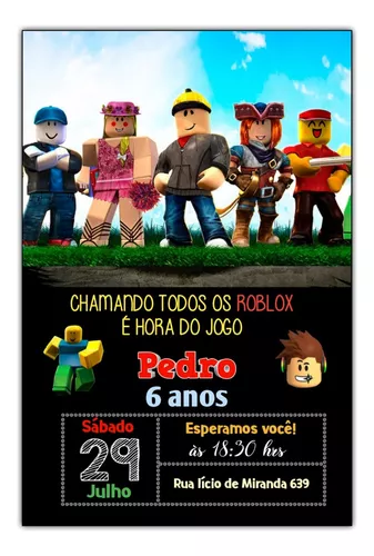 Convite Digital Personalizado Roblox