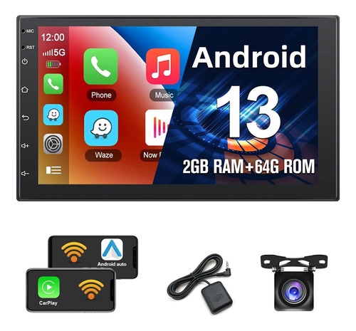 Radio Android 13.0 Doble Din 2+64g Apple Carplay/android Aut