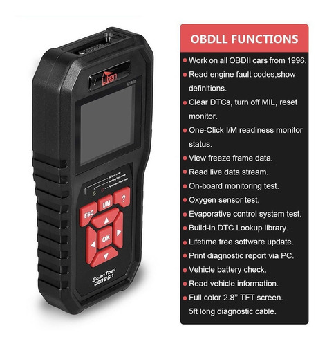 Imagen 5 de 5 de Falla Ut850 Obdii Eobd Obd2 Auto Escáner Herramienta De Diag