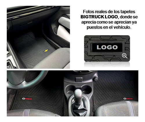 Tapetes 3pz Big Truck Logo Chevrolet Tornado 2004 - 2011 Negro