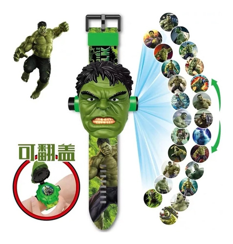 Hulk Figura Acción Reloj Proyector Infantil Juguete Didáctic