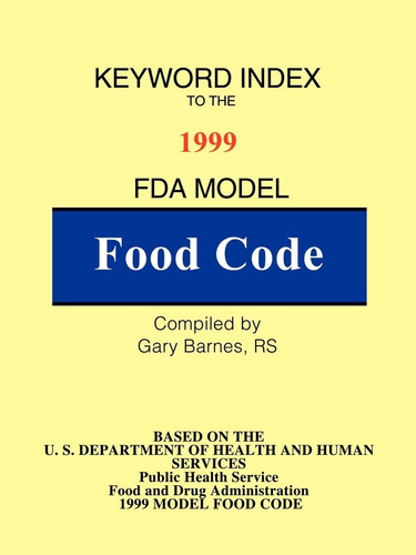 Livro: Keyword Index: 1999 Fda Model Food Code