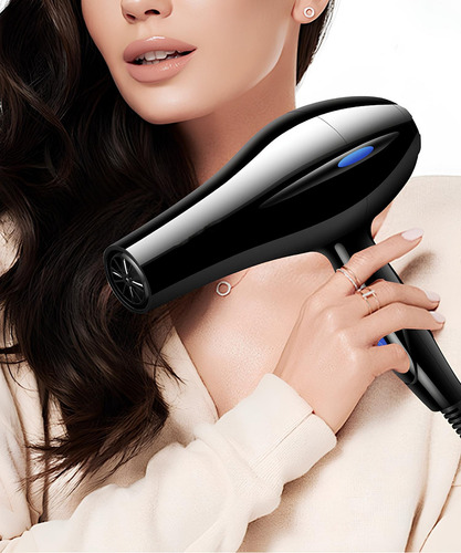 Secador Cabello 3000w Liviano Grande Golpe Aire Frio Re-2003 Color Negro 110v