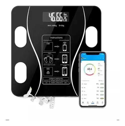 Pesa Digital Baño Inteligente Pilas Bluetooth Smart.