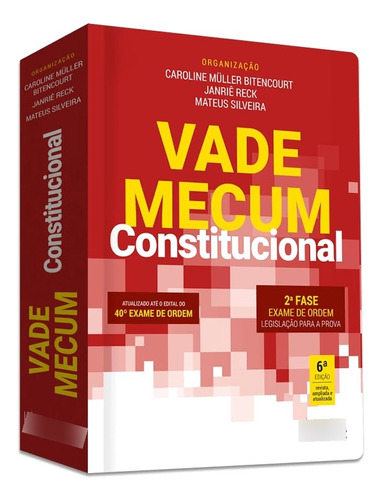 Vade Mecum Constitucional - 40º Exame De Ordem Capa Dura -  Juspodivm; 6ª Edição