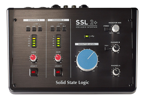 Interface De Áudio Solid State Logic Ssl 2+ 2x4 Usb Midi