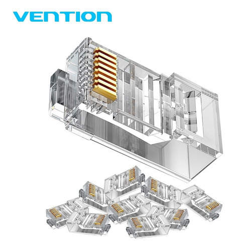 Plug Rj45 Vention Conector Cable De Red  Utp Cat 6 10pzs