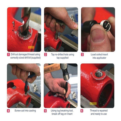 Y Kit De Insertos Para Reparación De Roscas M14 Coil M8