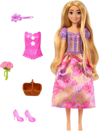 Muñeca De Moda De La Princesa Rapunzel De Disney Con 11 Sorp
