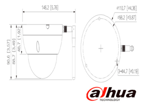 Cámara Dahua Domo Wifi 2mp 2.8mm Antivandálica Ir30m Ip67