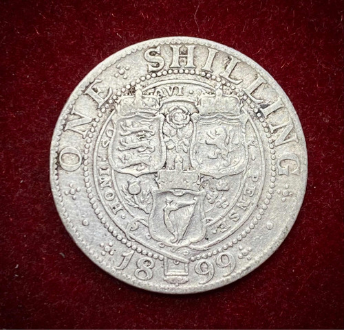 Moneda 1 Chelín Inglaterra 1899 Km 780 Plata 0.925 Victoria