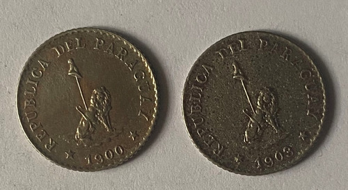 Paraguay  5 Centavos 2 Monedas 1900 1903, 505/2m