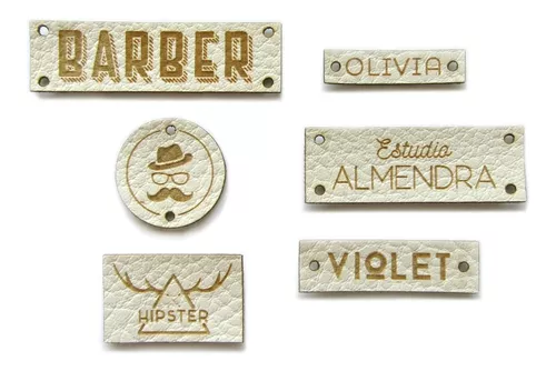 Etiquetas Ecocuero personalizadas GRANDES - Laserful