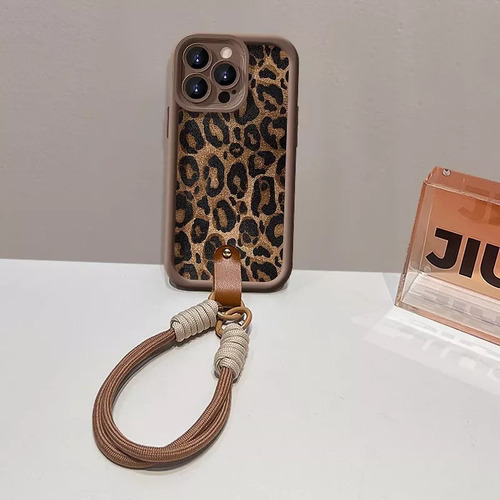 Ye Capa Cordão Com Estampa Leopardo Para iPhone 16