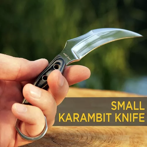  Paquete de 2 artículos – Cuchillo Karambit – Cuchillo de hoja  fija Karambit – Cuchillos Karambit – Cuchillos de camping – Karambits CSGO  para hombres y mujeres – Lo mejor para