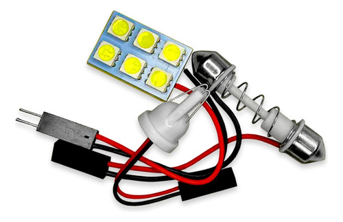 Luz Led De Techo Marca Tr4 G006 22 Mm 6 Smd 12v Feston/t10