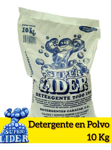 Detergente Jabon Industrial Super Lider Saco De 10 Kilos