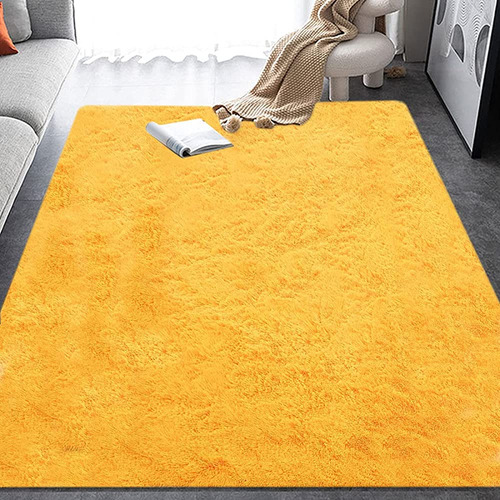 Fzcby Area Rug Fluffy Carpet Anti-slip Living Room Floor Mat