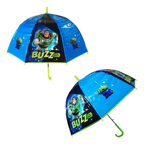 Paraguas Impermeable Infantil Lluvia Automatico Disney Wabro Color Toy Story Verde